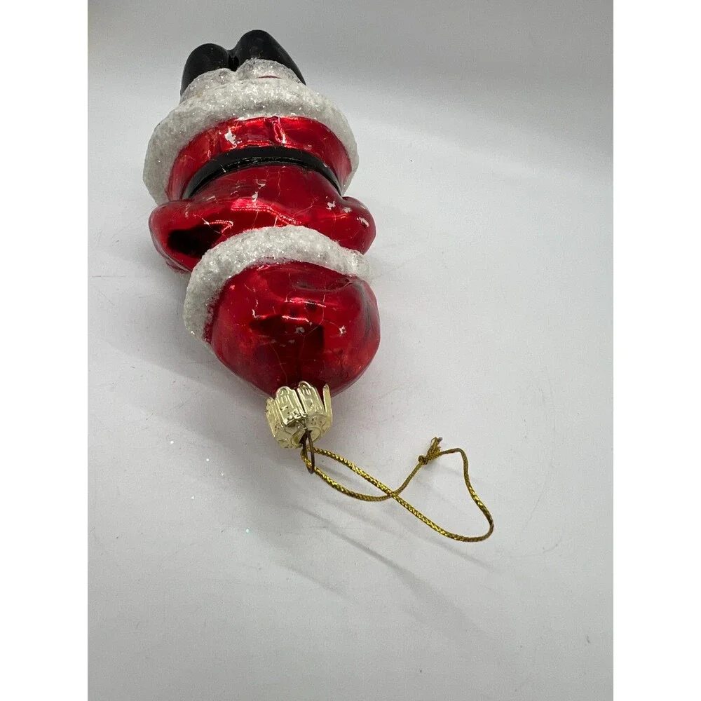 vintage Santa Blown Glass Christmas Tree Ornament 6